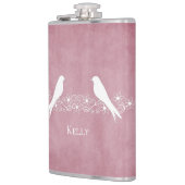 ピンクロベバードフローラつる植物パーソナライズされたフラスコ フラスク (左)