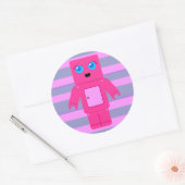 ピンクロボット ラウンドシール (封筒)