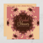 ピンクロマンスブライダルシャワー招待 招待状 (正面/裏面)