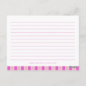 ピンクロリポップレシピ ポストカード (裏面)