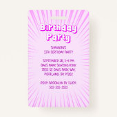 ピンクロークールラースケートで滑るガール バッジ (裏面)