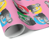 ピンクロージーリベッタープリント包装紙 ラッピングペーパー (ロールコーナー)