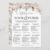 ピンクローズあなたの財布のブライダルシャワーゲームの内容 招待状
