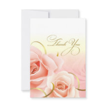 ピンクローズありがとう誕生日パーティーカード