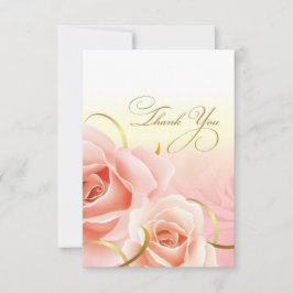 ピンクローズありがとう誕生日パーティーカード サンキューカード