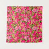 ピンクローズお尻、ピンクワイルドバラお尻 タペストリー (正面(横))