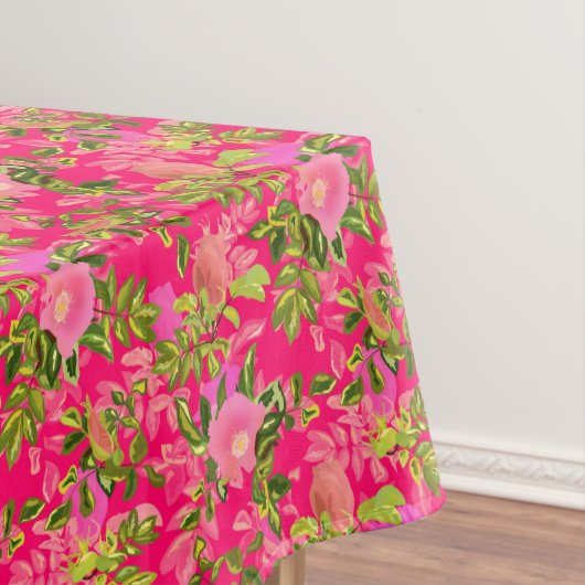 ピンクローズお尻、ピンクワイルドバラお尻 テーブルクロス (インサイチュ)