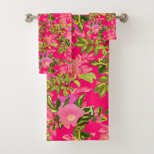 ピンクローズお尻、ピンクワイルドバラお尻 バスタオルセット (インサイチュ)