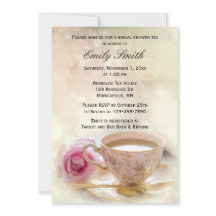 ピンクローズとティーカップ |エレガントブライダルシャワー茶