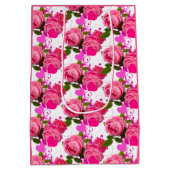 ピンクローズとハート ミディアムペーパーバッグ (裏面)