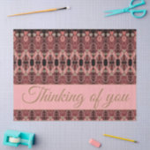 ピンクローズとブルゴーニュ 薄葉紙 (クラフト)