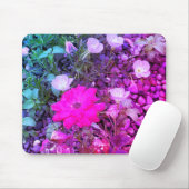 ピンクローズとプリムローズマウスパッド マウスパッド (マウス)