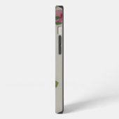 ピンクローズのエレガンス iPhoneケース (左側面)