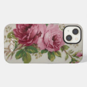 ピンクローズのエレガンス iPhoneケース (裏面横)