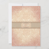 ピンクローズのエレガントな結婚式の招待 招待状 (裏面)