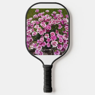 ピンクローズの花のピックルボールパドル ピックルボールラケット