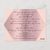 ピンクローズの金ゴールドロゴ ポストカード (裏面)