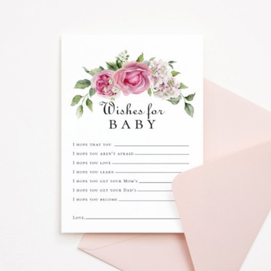 ピンクローズアジサイフローラアーチウィーズベビー 招待状