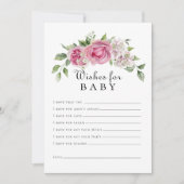 ピンクローズアジサイフローラアーチウィーズベビー 招待状 (正面)