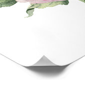 ピンクローズアジサイフローラアーチガールベイビーシャワー ポスター (角)