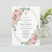 ピンクローズアジサイ第1聖餐式 招待状 (スタンド正面)