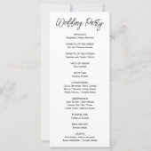 ピンクローズアンドグリーングリーナリー結婚式 プログラム (裏面)