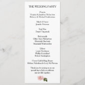 ピンクローズアンドシダ結婚式 プログラム (裏面)