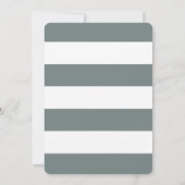 ピンクローズアンドシックグレーストライプ|結婚のリース 招待状 (裏面)