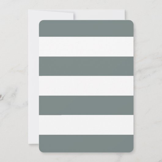 ピンクローズアンドシックグレーストライプ|結婚のリース 招待状 (裏面)