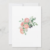 ピンクローズアンドホワイトフローラ100誕生日 招待状 (裏面)