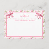 ピンクローズアンドボーズコケットアドバイスカード エンクロージャーカード (正面)