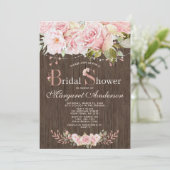 ピンクローズアンドライツウッドブライダルシャワー 招待状 (スタンド正面)