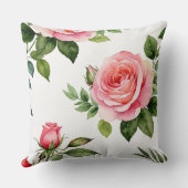 ピンクローズアンドローズブド クッション (裏面)