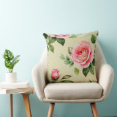 ピンクローズアンドローズブド クッション (椅子)