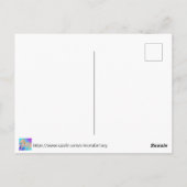 ピンクローズアンド金ゴールドグリッターユニコーン ポストカード (裏面)