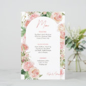 ピンクローズアーチ赤面ピンク結婚フローラのメニュー (スタンド正面)