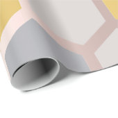 ピンクローズイエローブルージオメトリハニカム六角 ラッピングペーパー (ロールコーナー)
