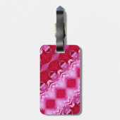 ピンクローズイカット2 ラゲッジタグ (裏面縦)