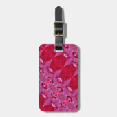ピンクローズイカット6 ラゲッジタグ (正面縦)