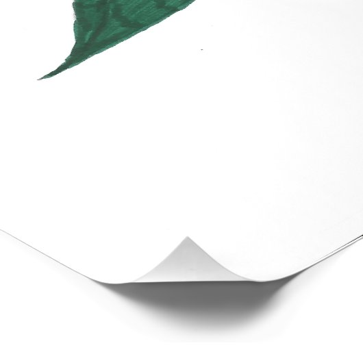 ピンクローズイケバナ禅ミニマルフローラウォールアート ポスター (コーナー)