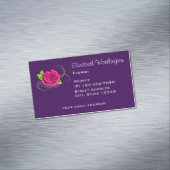 ピンクローズイラストレーション マグネット名刺 (インサイチュ)