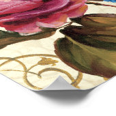 ピンクローズインフル開花 ポスター (角)