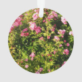 ピンクローズイン開花 オーナメント (裏面)