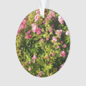ピンクローズイン開花 オーナメント (正面)