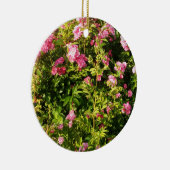 ピンクローズイン開花 セラミックオーナメント (右)