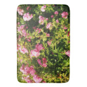 ピンクローズイン開花 バスマット (正面縦)