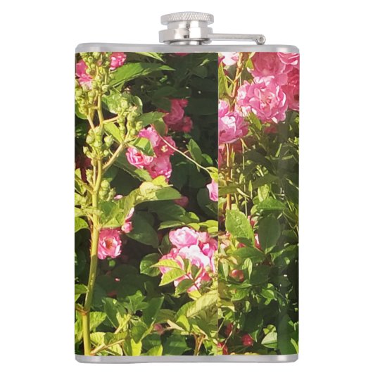 ピンクローズイン開花 フラスク (裏面)