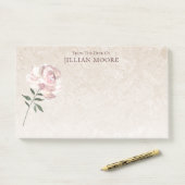 ピンクローズイン開花 ポストイット (デスク)