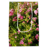 ピンクローズイン開花 ミディアムペーパーバッグ (裏面)