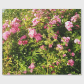 ピンクローズイン開花 ラッピングペーパー (フラット)